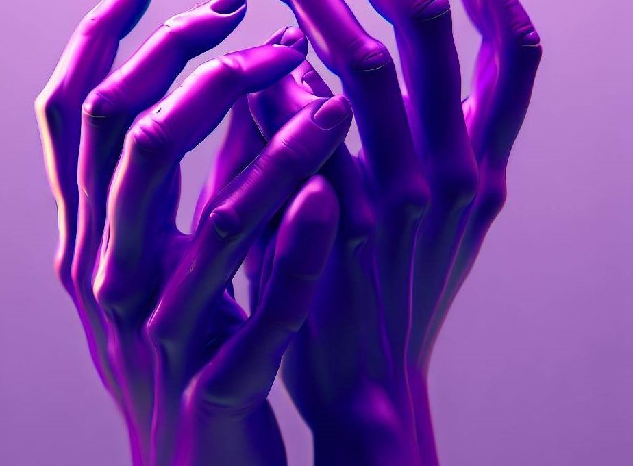 Fioletowe dłonie